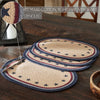 My Country Oval Placemat Stencil Stars Set of 4 13x19