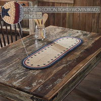 My Country Oval Runner Stencil Stars 12x36