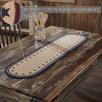 My Country Oval Runner Stencil Stars 12x48