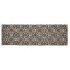 Custom House Black Tan Jacquard Runner 8x24