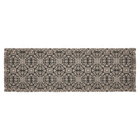 Custom House Black Tan Jacquard Runner 8x24