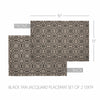 Custom House Black Tan Jacquard Placemat Set of 2 13x19