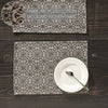 Custom House Black Tan Jacquard Placemat Set of 2 13x19