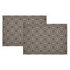 Custom House Black Tan Jacquard Placemat Set of 2 13x19