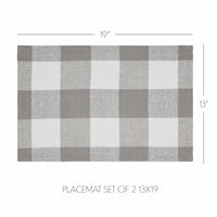 Annie Buffalo Check Grey Placemat Set of 2 13x19