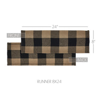 Black Check Runner 8x24