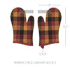 Heritage Farms Primitive Check Oven Mitt Set of 2