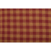 Burgundy Check Fabric Pillow 16x16