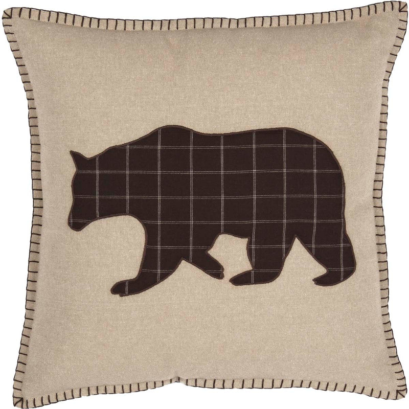 Wyatt Bear Applique Pillow 18x18