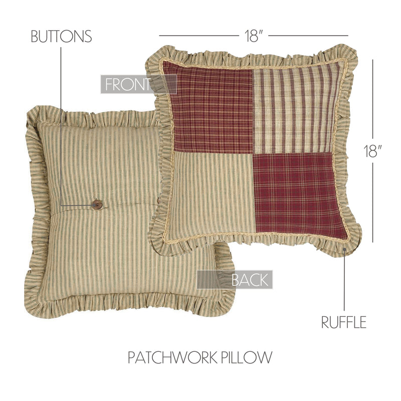 Prairie Winds Patchwork Pillow 18x18