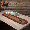 Cumberland Stenciled Moose Jute Runner Oval 13x48