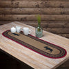 Cumberland Stenciled Moose Jute Runner Oval 13x48