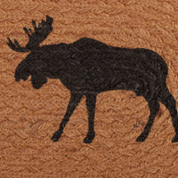 Cumberland Stenciled Moose Jute Runner Oval 13x48