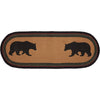 Wyatt Stenciled Bear Jute Runner Oval 13x36