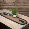 Wyatt Stenciled Bear Jute Runner Oval 13x48