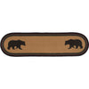 Wyatt Stenciled Bear Jute Runner Oval 13x48