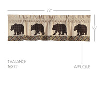 Wyatt Bear Valance 16x72
