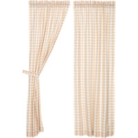 Annie Buffalo Tan Check Panel Set of 2 84x40 **BACKORDERED UNTIL APRIL 2025**