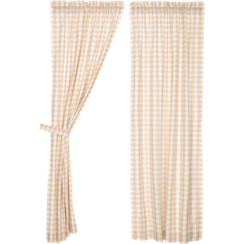 Annie Buffalo Tan Check Panel Set of 2 84x40 **BACKORDERED UNTIL APRIL 2025**