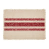 Yuletide Burlap Red Stripe Placemat Set of 6 13x19