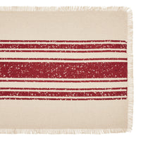 Yuletide Burlap Red Stripe Runner 12x36