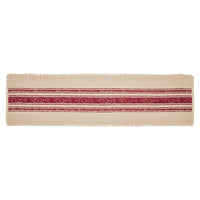 Yuletide Burlap Red Stripe Runner 12x48