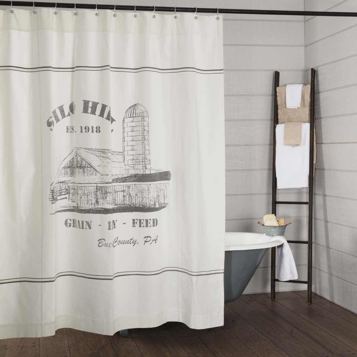 Silo Hill Shower Curtain 72Lx72W