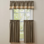 BERRY GINGHAM LINED BORDER VALANCE 60X14"