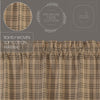 Sawyer Mill Charcoal Plaid Balloon Valance 15x60