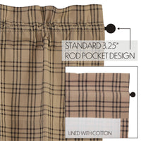 Sawyer Mill Charcoal Plaid Balloon Valance 15x60