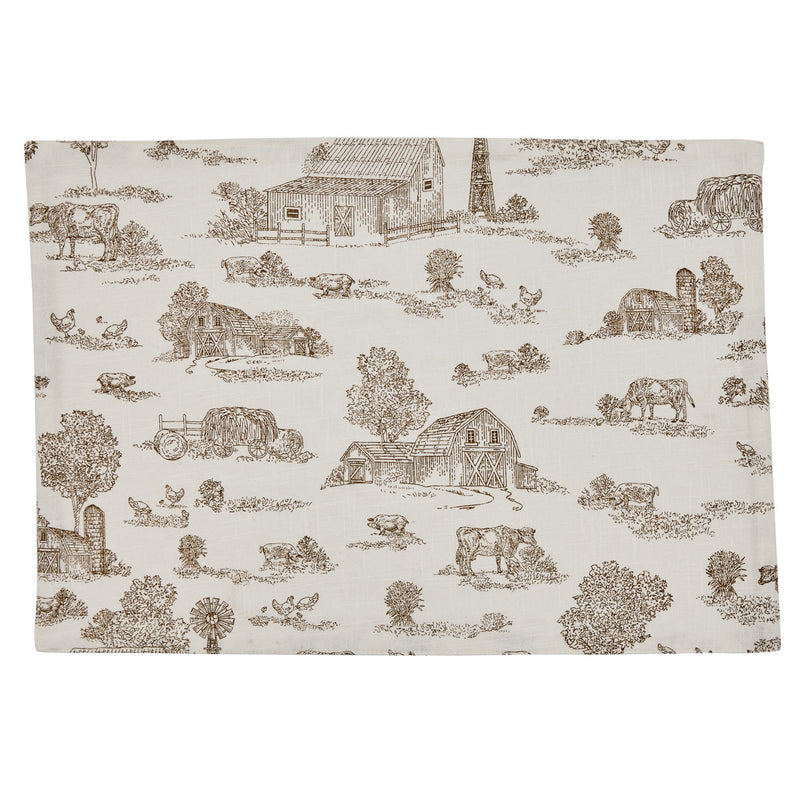 DOWN ON THE FARM TOILE PLACEMAT