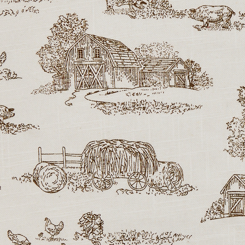 DOWN ON THE FARM TOILE 54" L RUNNER