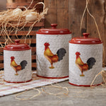 BREAK OF DAY ROOSTER SET OF 3 CANISTER SET
