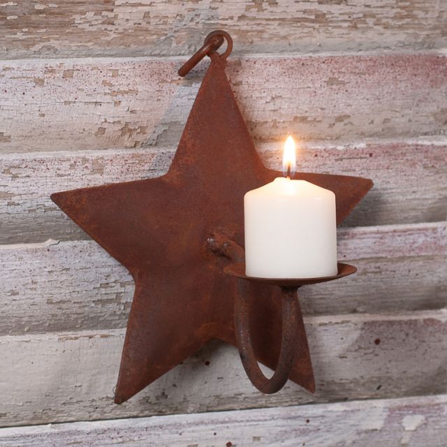 5-Inch Star Iron Candle Holder