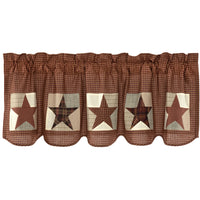 Abilene Patch Block and Star Valance 20x60