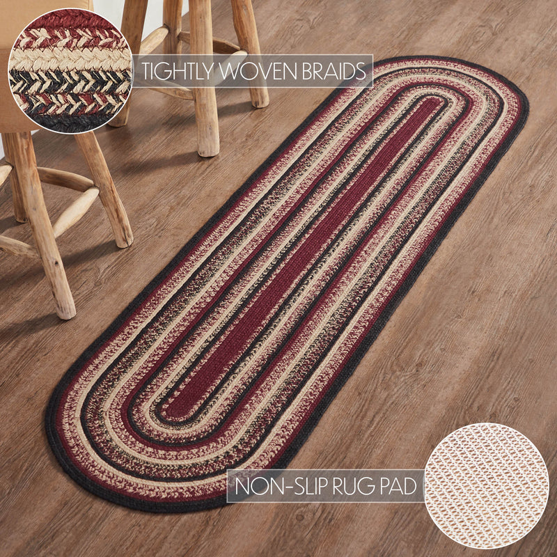 Connell Jute Rug/Runner Oval w/ Pad 22x78