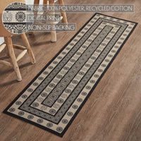 Custom House Black Tan Jacquard Polyester Rug/Runner Rect 22x78