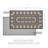 Custom House Black Tan Jacquard Indoor/Outdoor Rug Rect 27x48