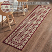 Custom House Burgundy Tan Jacquard Indoor/Outdoor Rug/Runner Rect 22x96