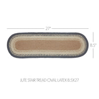 Finders Keepers Jute Stair Tread Oval Latex 8.5x27