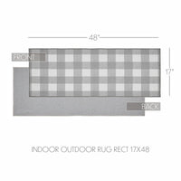 Annie Buffalo Check Grey Indoor/Outdoor Rug Rect 17x48
