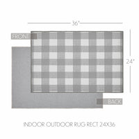 Annie Buffalo Check Grey Indoor/Outdoor Rug Rect 24x36