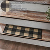 Black Check Indoor/Outdoor Stair Tread Rect Latex 8.5x27