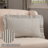 Hatteras Seersucker Blue Ticking Stripe Fabric Pillow 14x22 **BACKORDERED UNTIL DECEMBER 2024**