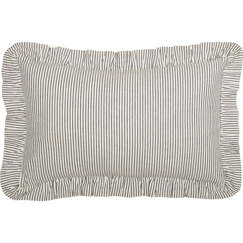 Hatteras Seersucker Blue Ticking Stripe Fabric Pillow 14x22 **BACKORDERED UNTIL DECEMBER 2024**