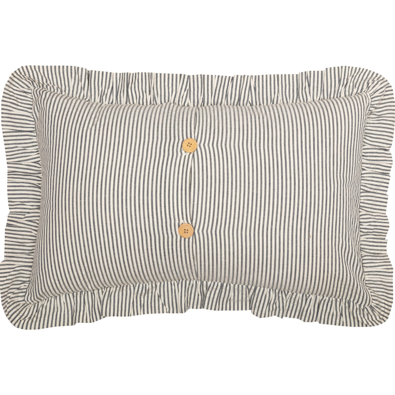 Hatteras Seersucker Blue Ticking Stripe Fabric Pillow 14x22 **BACKORDERED UNTIL DECEMBER 2024**