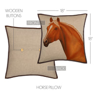 Rory Horse Pillow 18x18