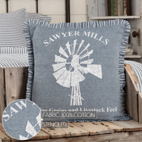 Sawyer Mill Blue Windmill Pillow 18x18