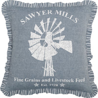 Sawyer Mill Blue Windmill Pillow 18x18