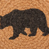 Wyatt Stenciled Bear Jute Coaster Set of 6